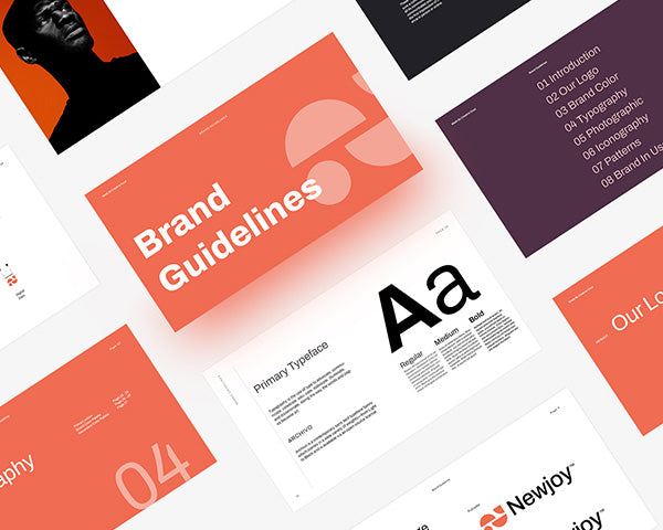 professional brand consistency guidelines showing color palette, typography, and layout rules with sample document transformations