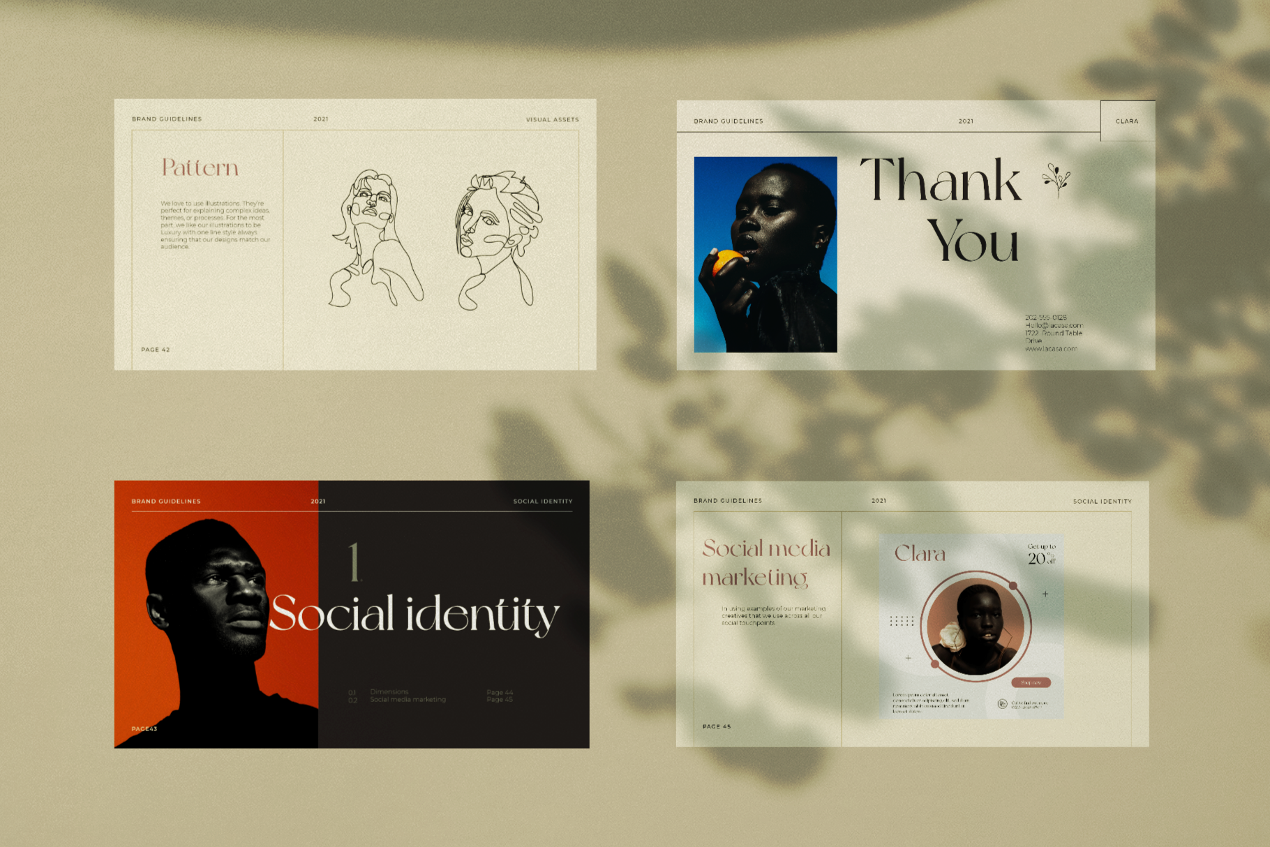 Clara  | Brand Guidelines For Adobe InDesign