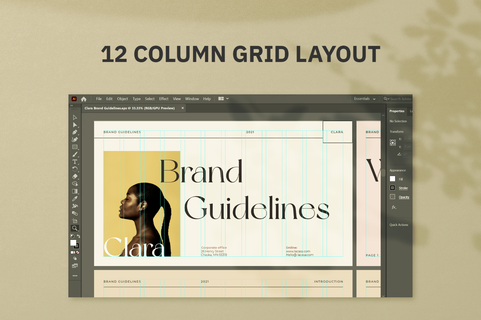 Clara  | Brand Guidelines For Adobe Illustrator